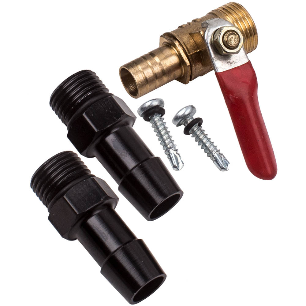 Aluminum Baffled Oil Catch Reservoir Breather Filter Oil Tank 2-Port Universal