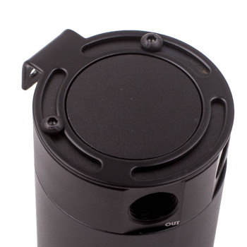 Aluminum Baffled Oil Catch Reservoir Breather Filter Oil Tank 2-Port Universal