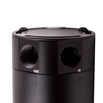 Aluminum Baffled Oil Catch Reservoir Breather Filter Oil Tank 2-Port Universal