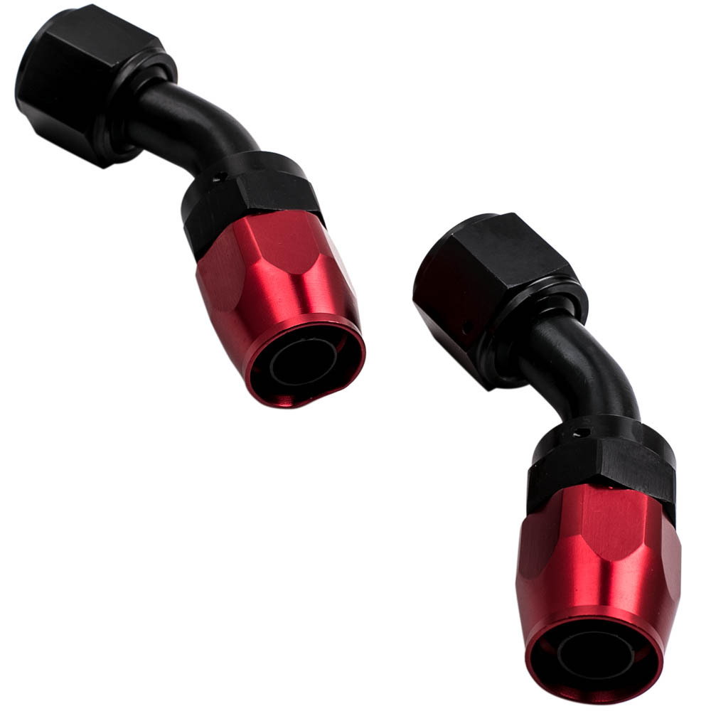 Hose End Adapter et AN10 Stainless Steel Braided Oil Fuel Line 5M 45° 0.80quot;