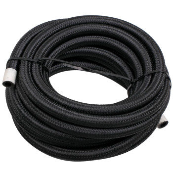 AN6 -6AN Fitting Stainless Steel Nylon Braided Oil Fuel Return Line 20FT Neuf