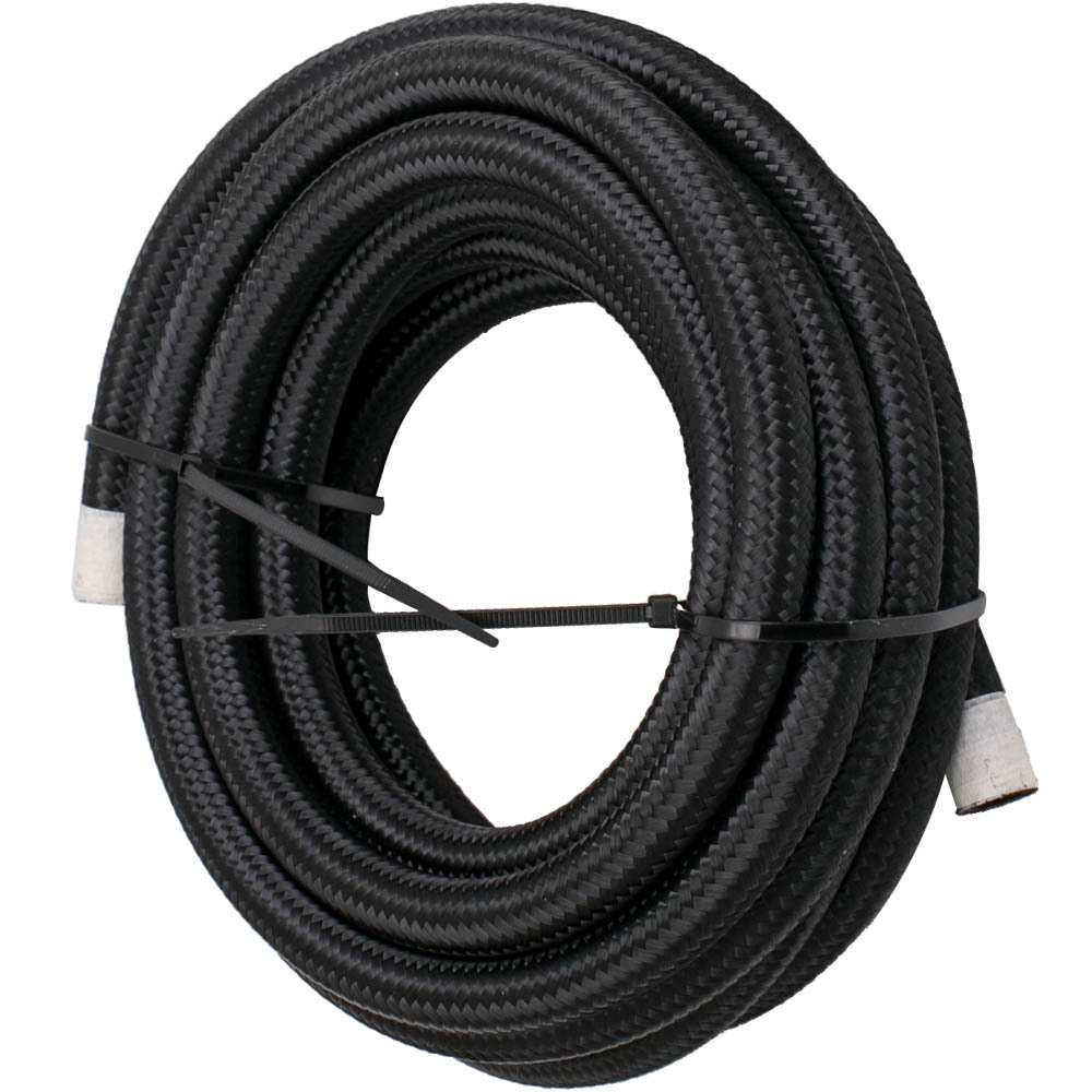 6M 20FT AN6 AN-6 Nylon Steel Braided Oil Fuel Line Hose End Fitting Adaptor Kit