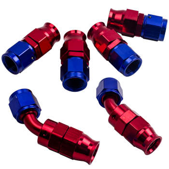 AN6 AN-6 Red Swivel Fitting Stainless Steel Braided Fuel Line Hose 20FT / 6M Kit