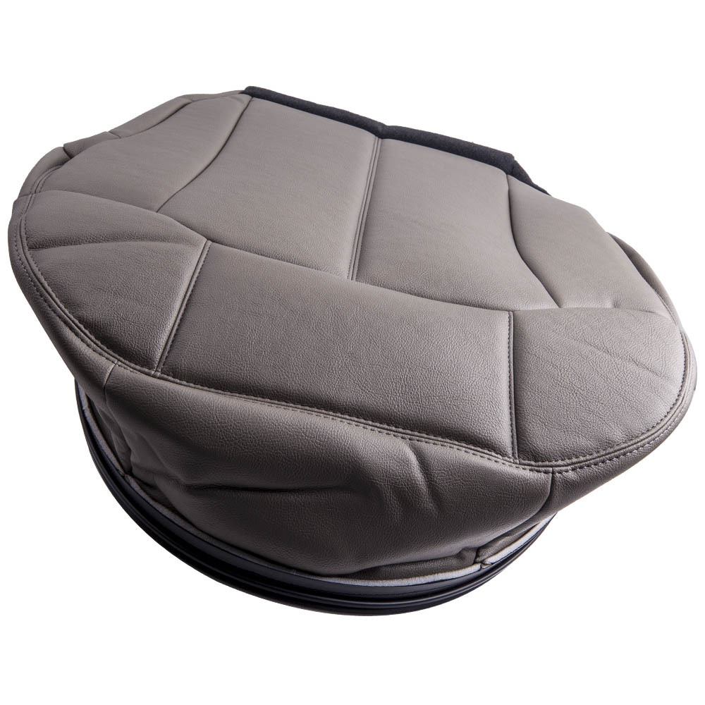 Front Left Driver Side Leather compatible for Seat Cover compatible for GMC Sierra and compatible for Yukon 1999-2002 Gray