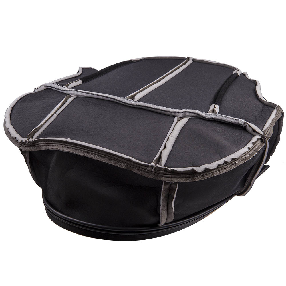 Front Left Driver Side Leather compatible for Seat Cover compatible for GMC Sierra and compatible for Yukon 1999-2002 Gray