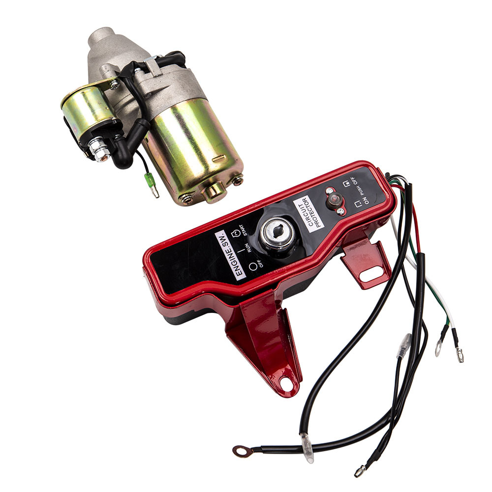 New Electric Start Kit compatible for Honda GX160 GX200 Starter Motor Ignition Key Switch
