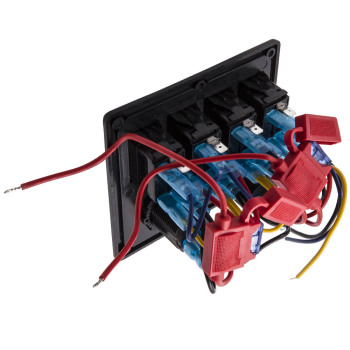 4 Gang DC12V / 24V Interruttore Rocker Pannello On Off Toggle LED Rocker USB