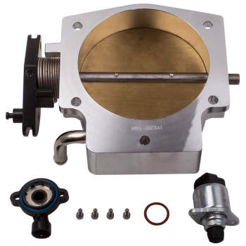 Silver Throttle Body compatible for 3 LS1 LS2 LS3 LS6 LS7 LSX BILLET + TPS IAC 102MM
