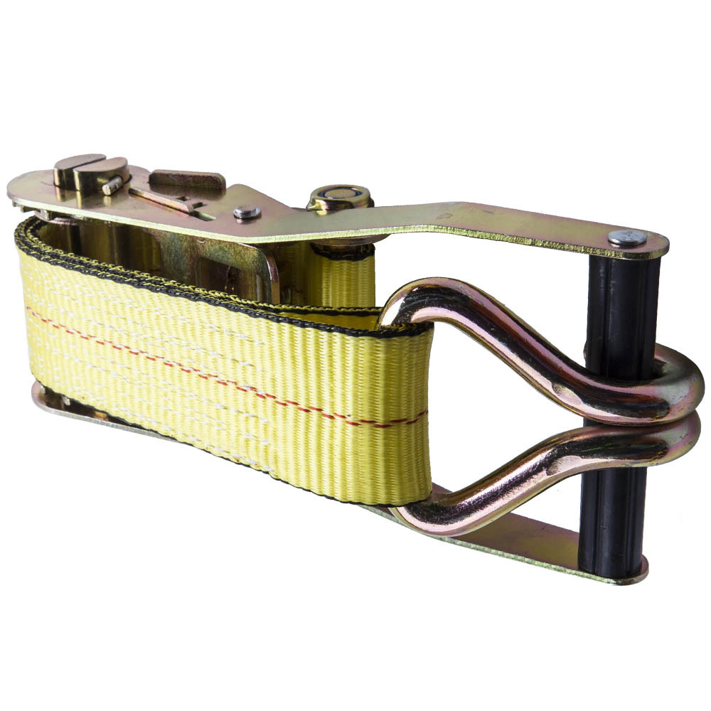 4 Packs 2" x 27' 10000 lbs Ratchet Tie Down Strap Double J Hooks Cargo Truck