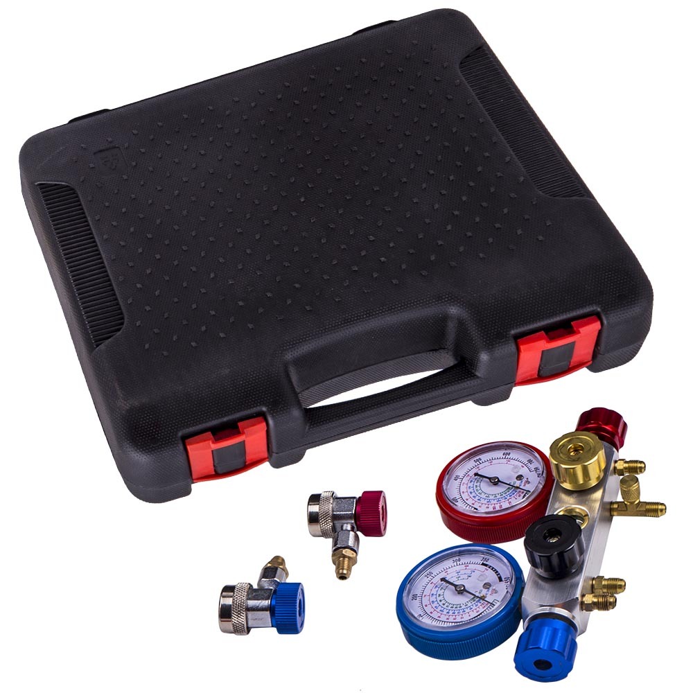 4 Way compatible for AC Diagnostic Manifold Gauge for Air Conditioner R12 R22 R134A R410A