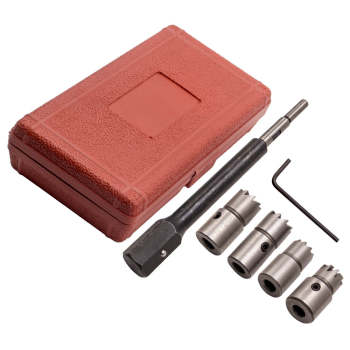 5pcs Diesel Injector Seats Cutter Cleaner Tool Carbon Remover Tools Set