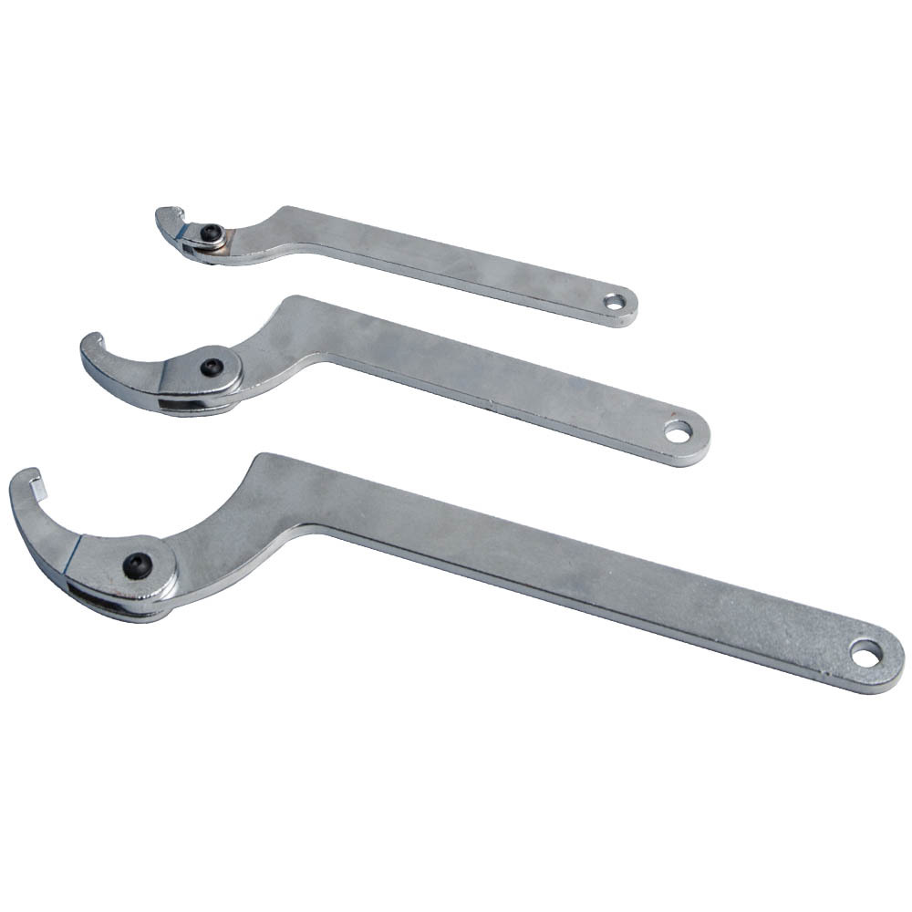 Set di kit di regolazione del dado della bici della bicicletta dellattrezzo della chiave a gancio regolabile