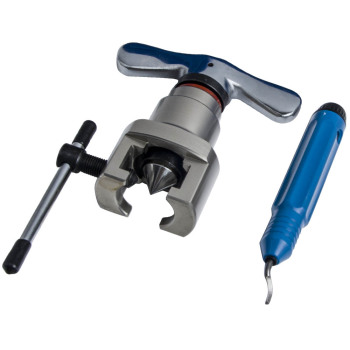 Cortador de tubos de 90 grados Tuerca de tubo Línea de freno Dispositivo de abocinado Conjunto de herramientas