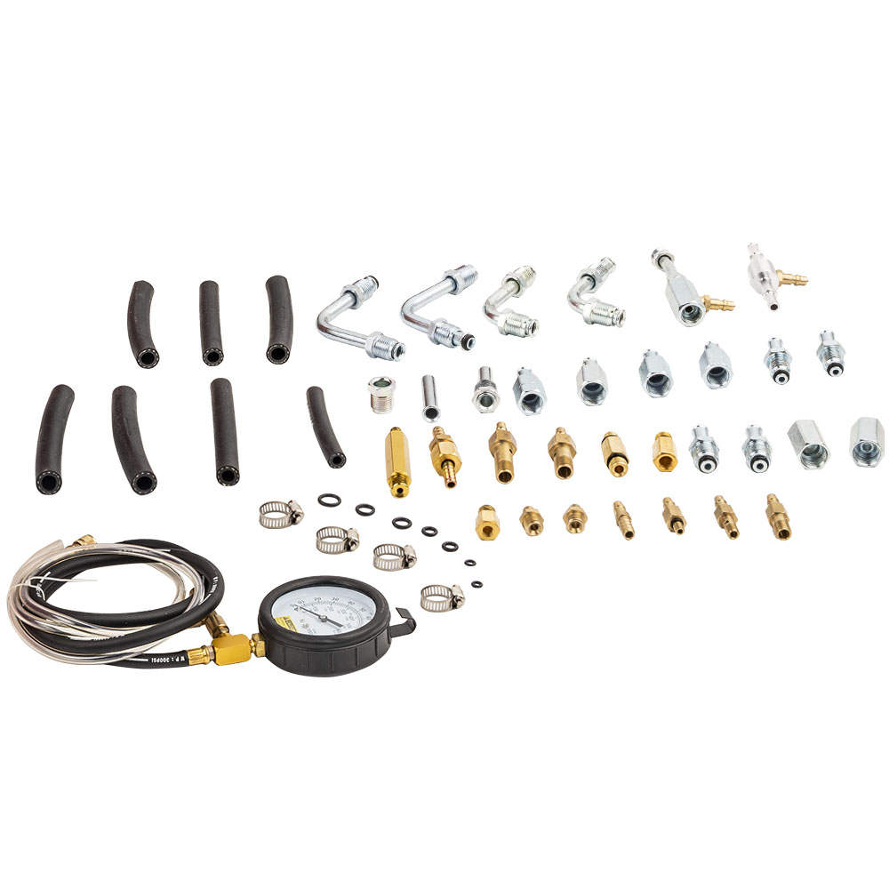 Universal Fuel Injection Tools Gauge Pressure Tester Car System Pump Tool Kit