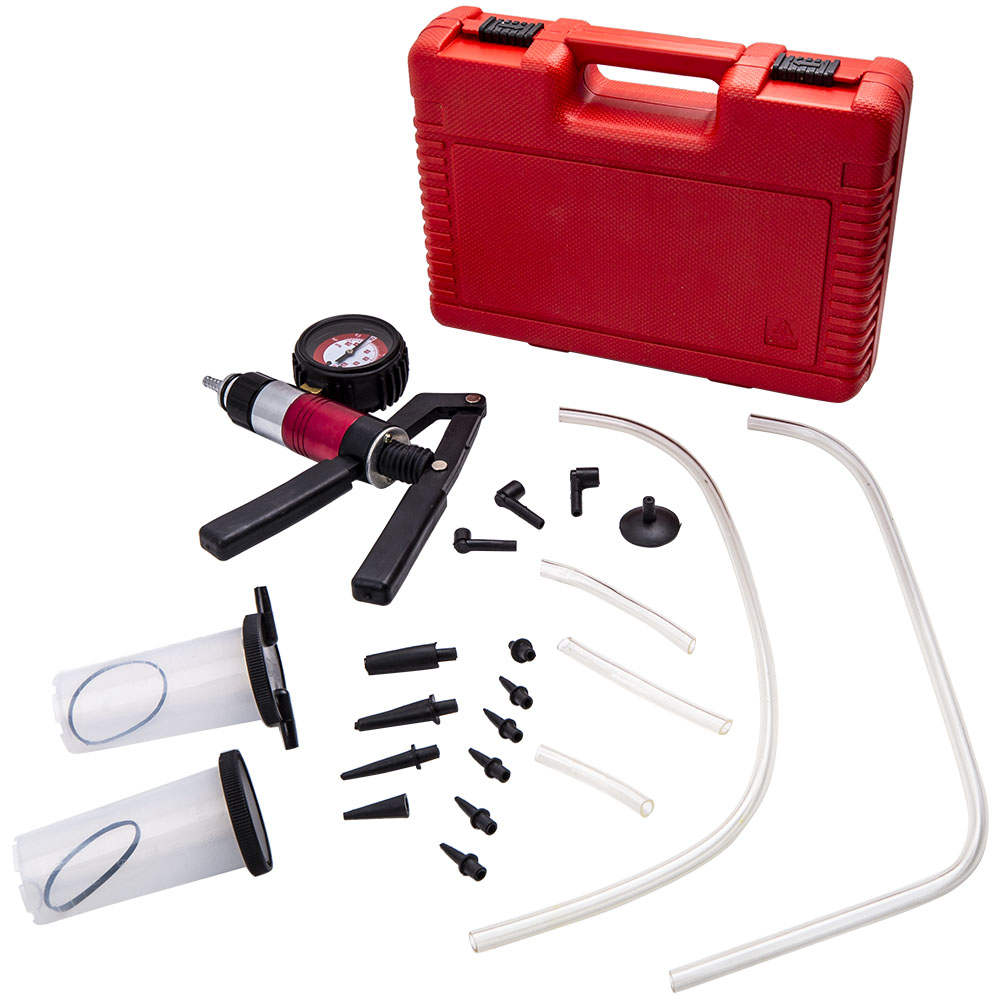 Buy 22pcs Brake Bleeder Tester Tool Kit Vacuum Pump Motorcycle Bleeding