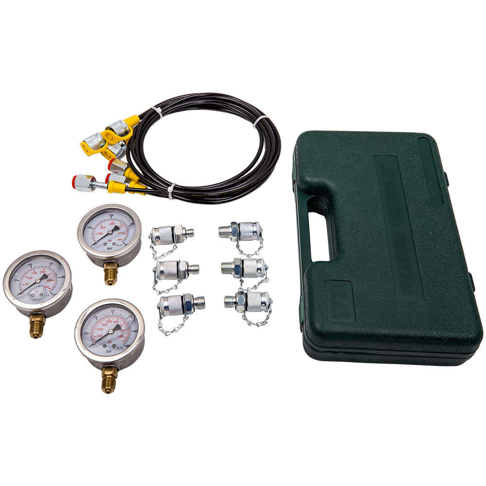 Hydraulic Pressure Test Gauge Diagnostic Couplings Kit For Excavator and Machine