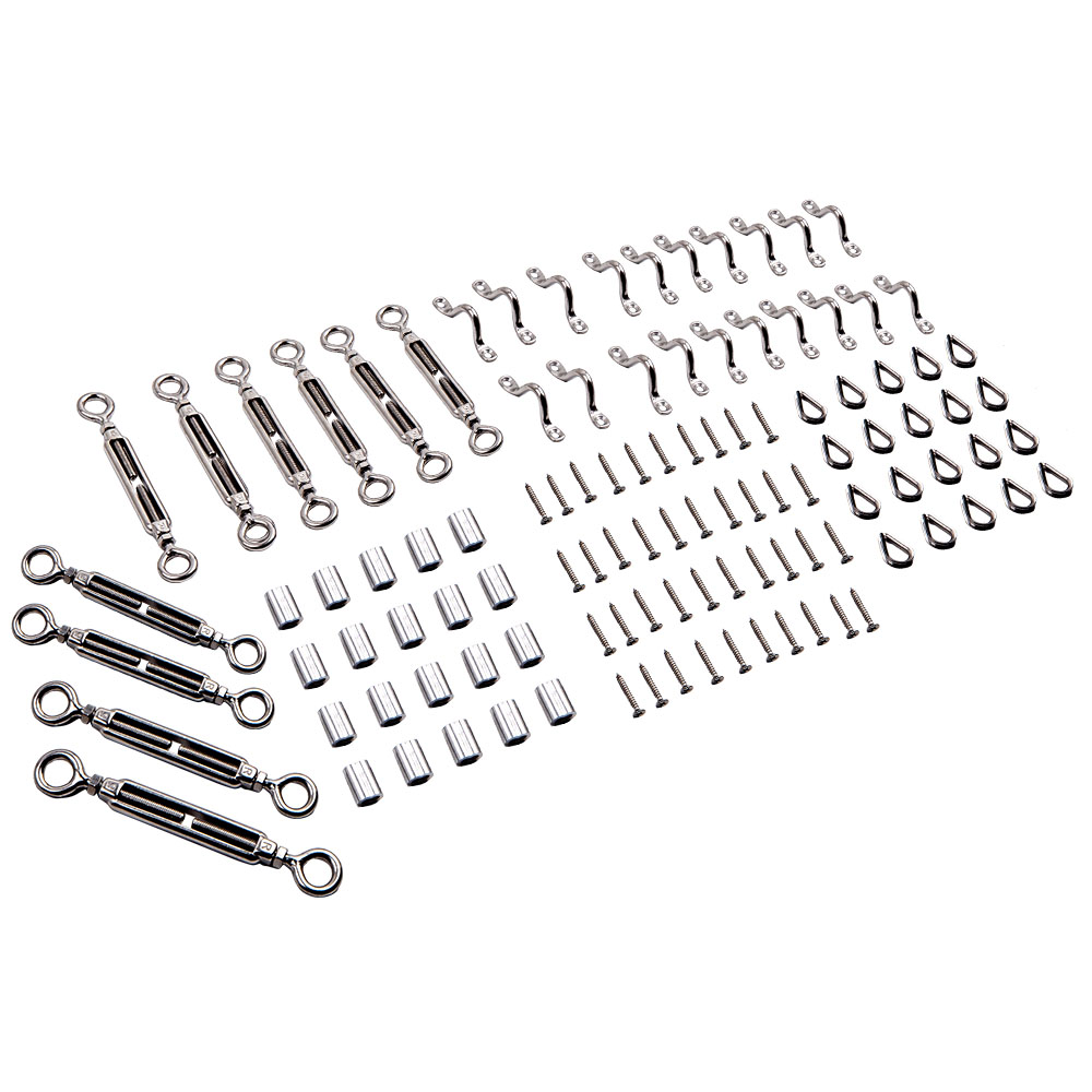 10 Pack 18 inch Cable Railing Kit 304 Stainless Steel for Hardware Wood