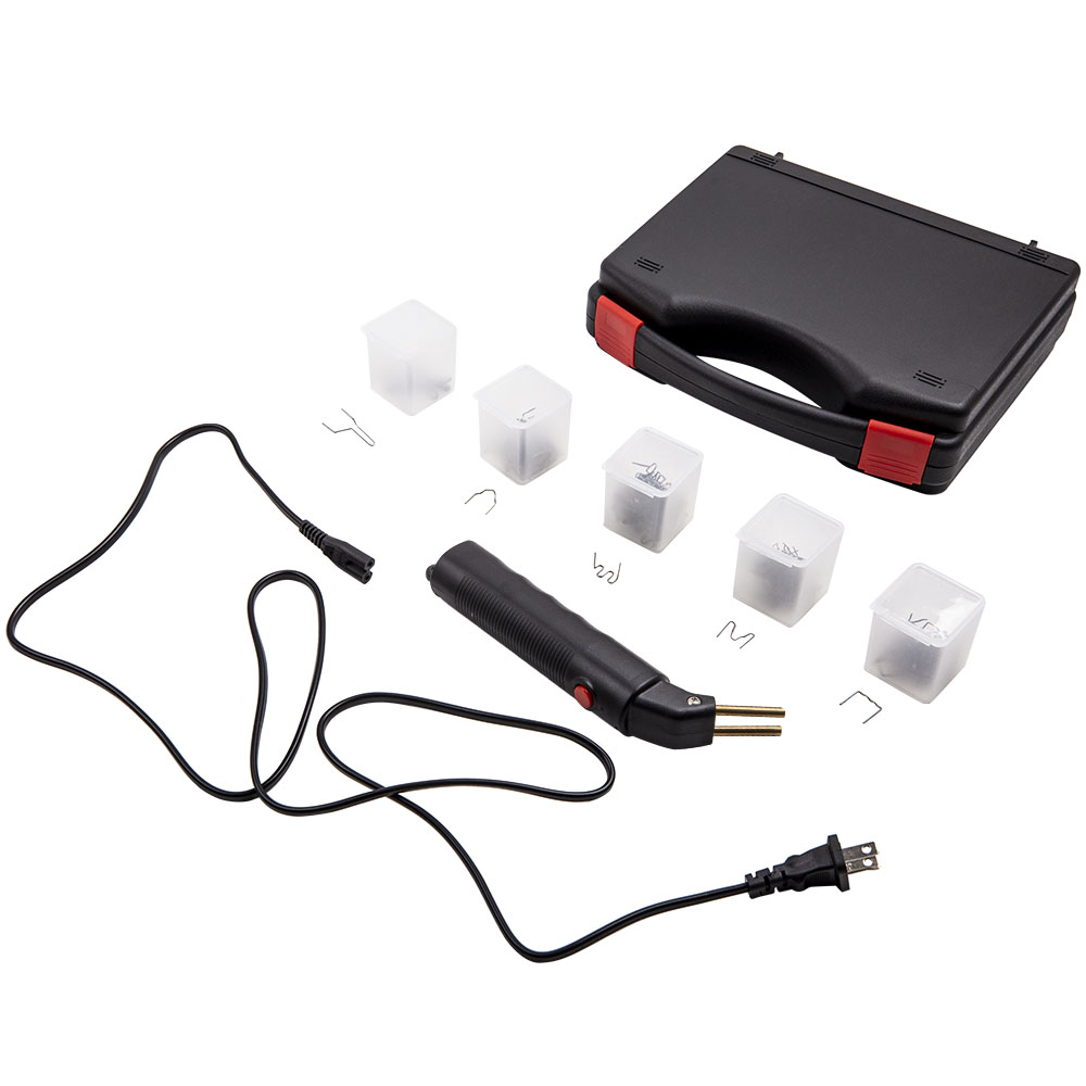 Stapler Car Bumper Fender Fairing Welder Gun Plastic Repair Kit+400 Staples New