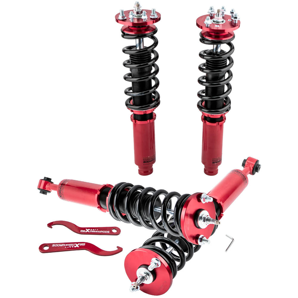 4 pcs Amortisseur combines filetés Coilover Compatible pour Honda Accord VII berline 4 portes CM4/CM5/CM6 2003-2007kit d'abaissement