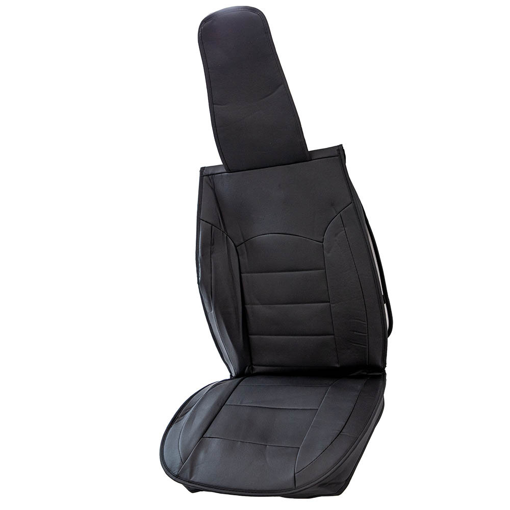 2Pcs Front 5-Compatible for Seat Leather compatible for Seat Cover Cushion compatible for Toyota Camry Corolla RAV4 Black