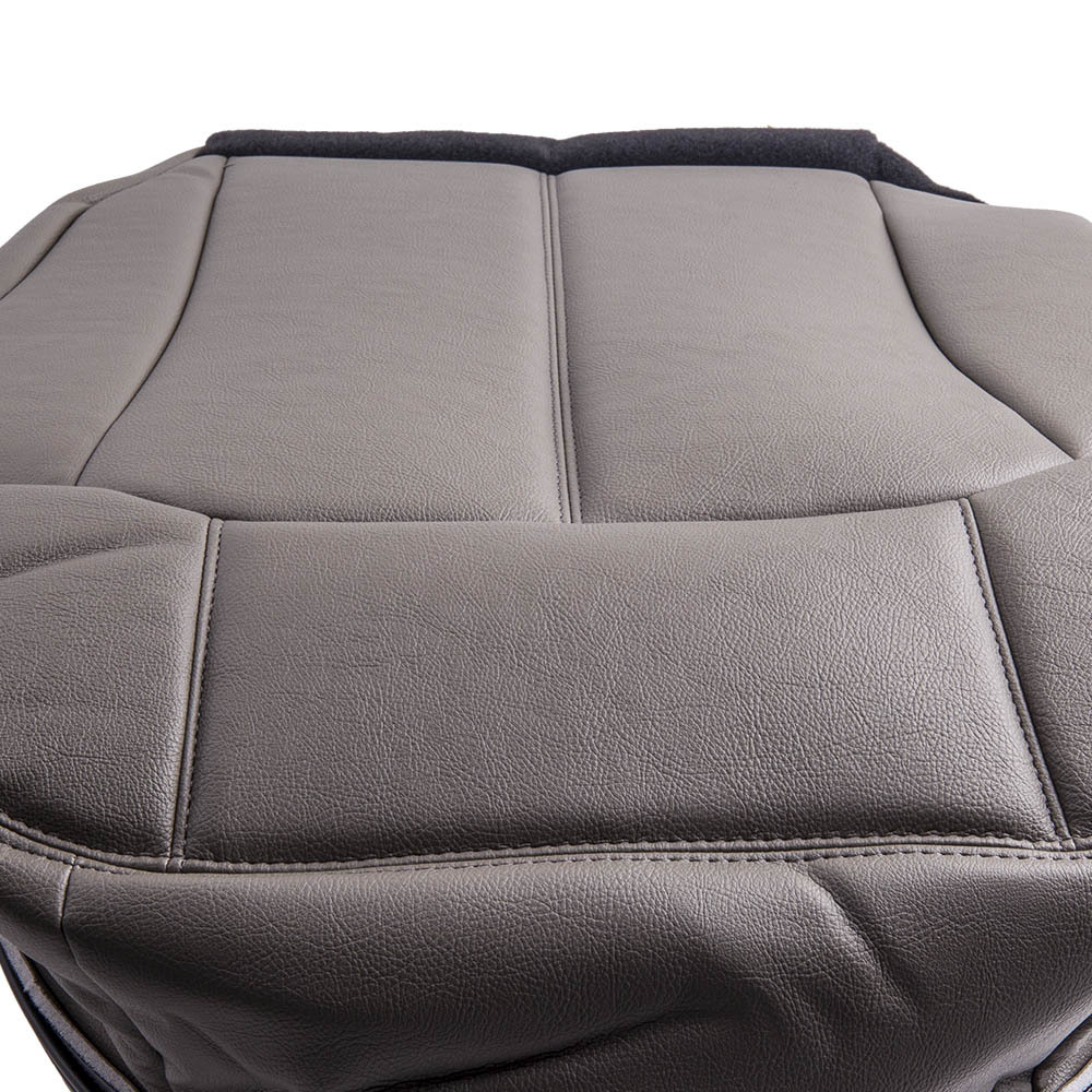 Front Left Driver Side Leather compatible for Seat Cover compatible for GMC Sierra and compatible for Yukon 1999-2002 Gray
