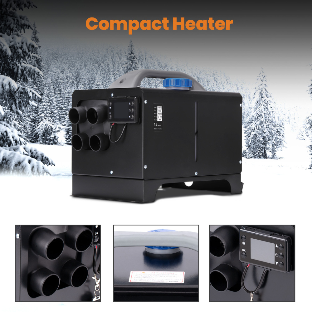 Diesel Heater LCD Remote 1KW-8KW 12V diesel heater for Van Trucks MotorHomes Boats Bus 4 Holes