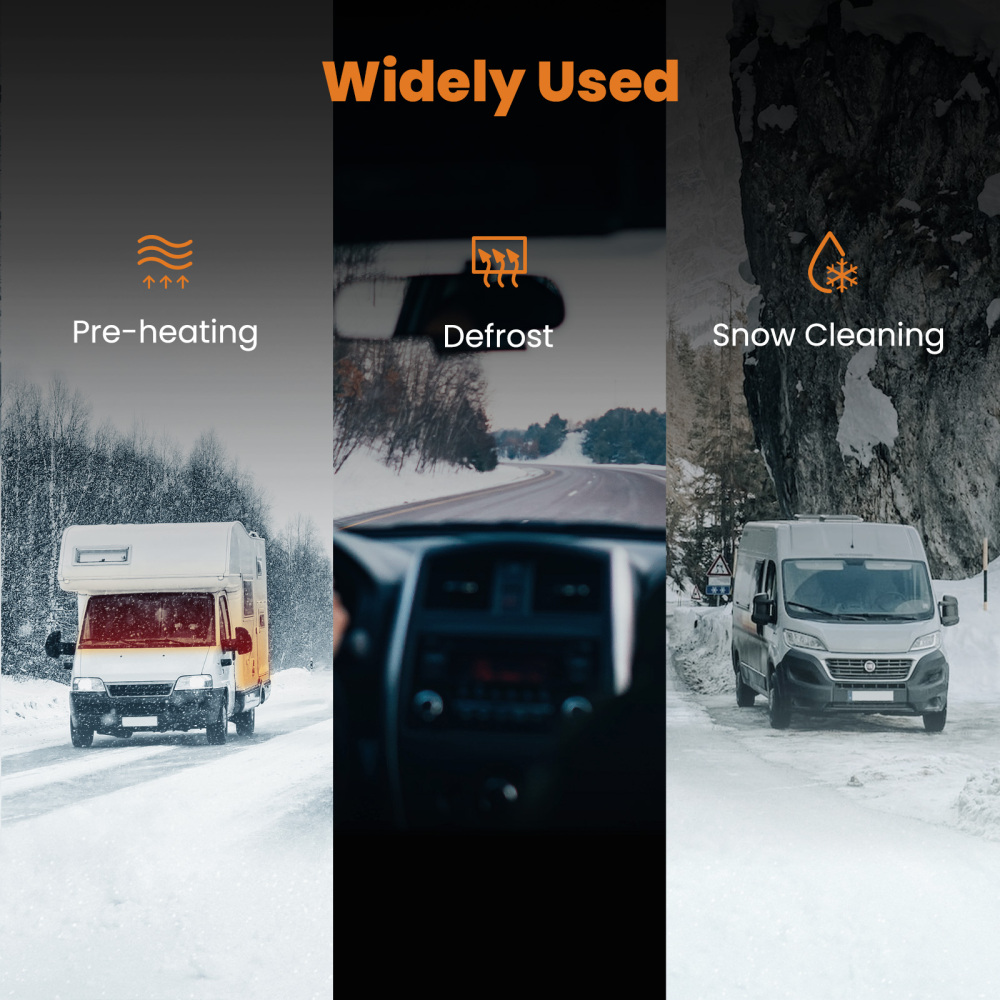 Diesel Heater LCD Remote 1KW-8KW 12V diesel heater for Van Trucks MotorHomes Boats Bus 4 Holes