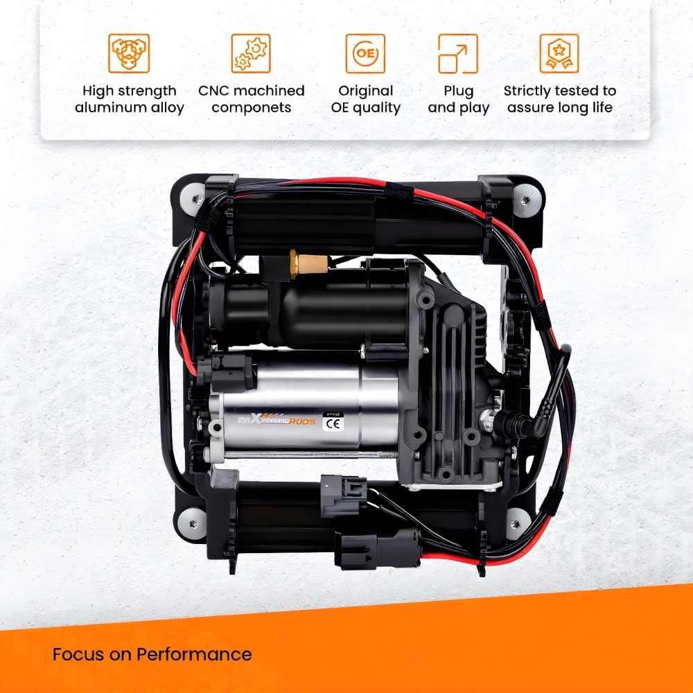 Air Suspension Compressor + Bracket + Relay compatible for Range Rover MK III 3 2002-2012