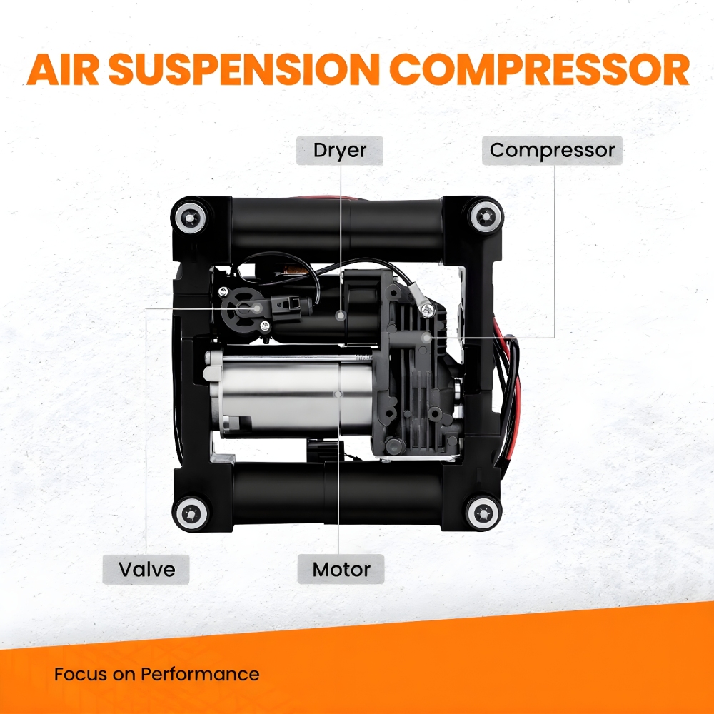 Air Suspension Compressor + Bracket + Relay compatible for Range Rover MK III 3 2002-2012