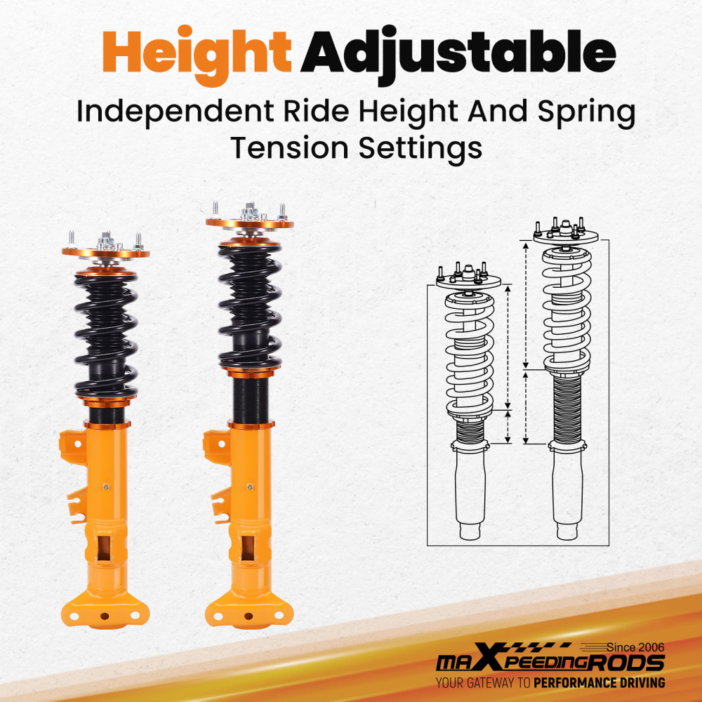 Coilovers Suspension Kit compatible for BMW E36 Compact 3 Series 323ti 318tds 323ti 1994-99 Lowering Kit
