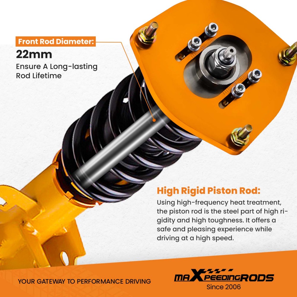 Front and Rear Coilover Kits compatible for Nissan sentra coilovers 2007-2012 24 Ways Adjustable Damper lowering kit