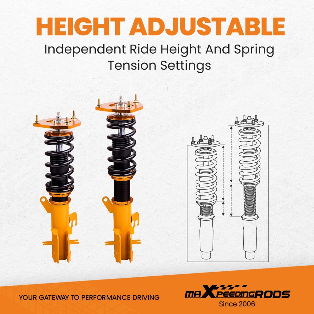 Front and Rear Coilover Kits compatible for Nissan sentra coilovers 2007-2012 24 Ways Adjustable Damper lowering kit