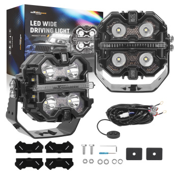 Barra LED 3.5 Pollici 270° Spot Beam Faro Ausiliario Guida Off Road 19200LM IP68