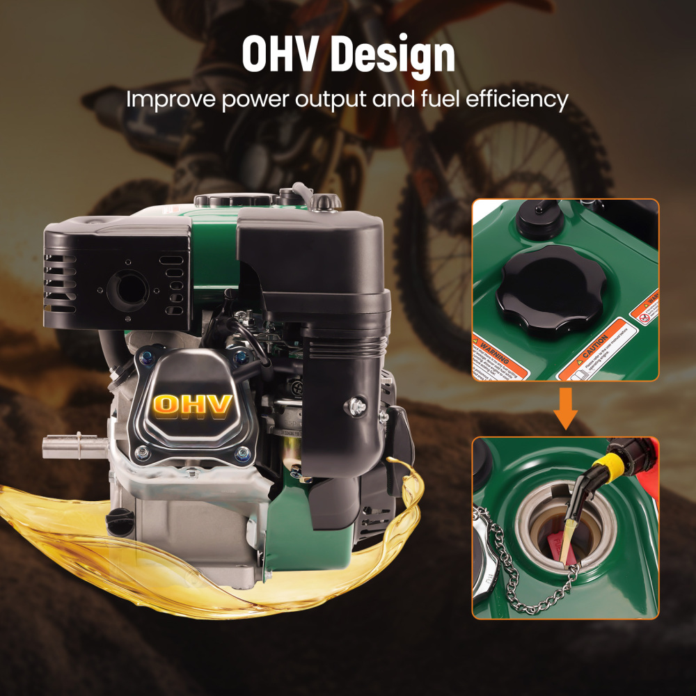 7HP 212cc Horizontal Engine Motor Gasoline 4 Stroke Recoil Start Compressors