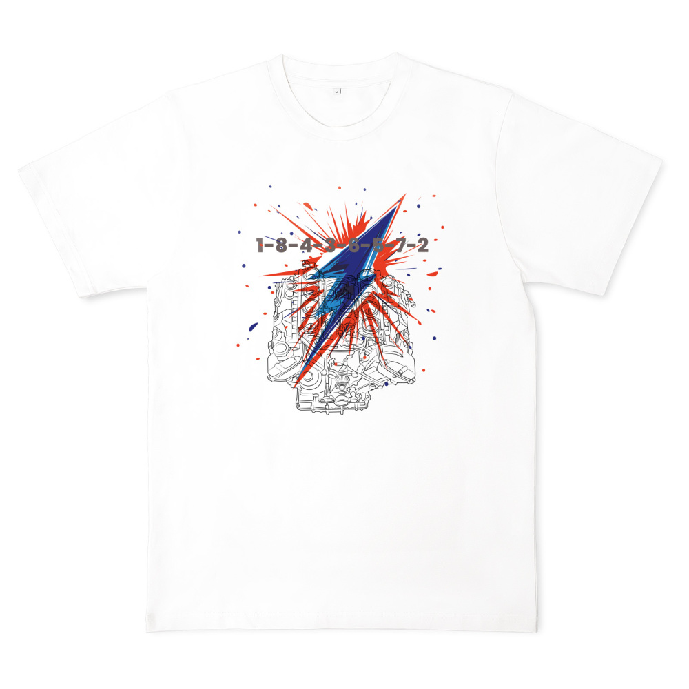 V8 Engine Graphic T-Shirt For Car EnthusiastsGearheads V8 Engine Cool T-Shirt