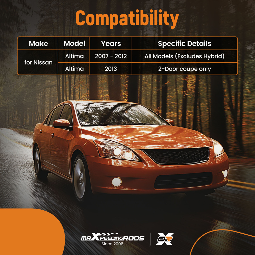 maXpeedingrods K620195 K620196 Front Lower Control Arm Compatible for Nissan Altima 2007-2012, for Altima 2013 Coupe 2-Door Only