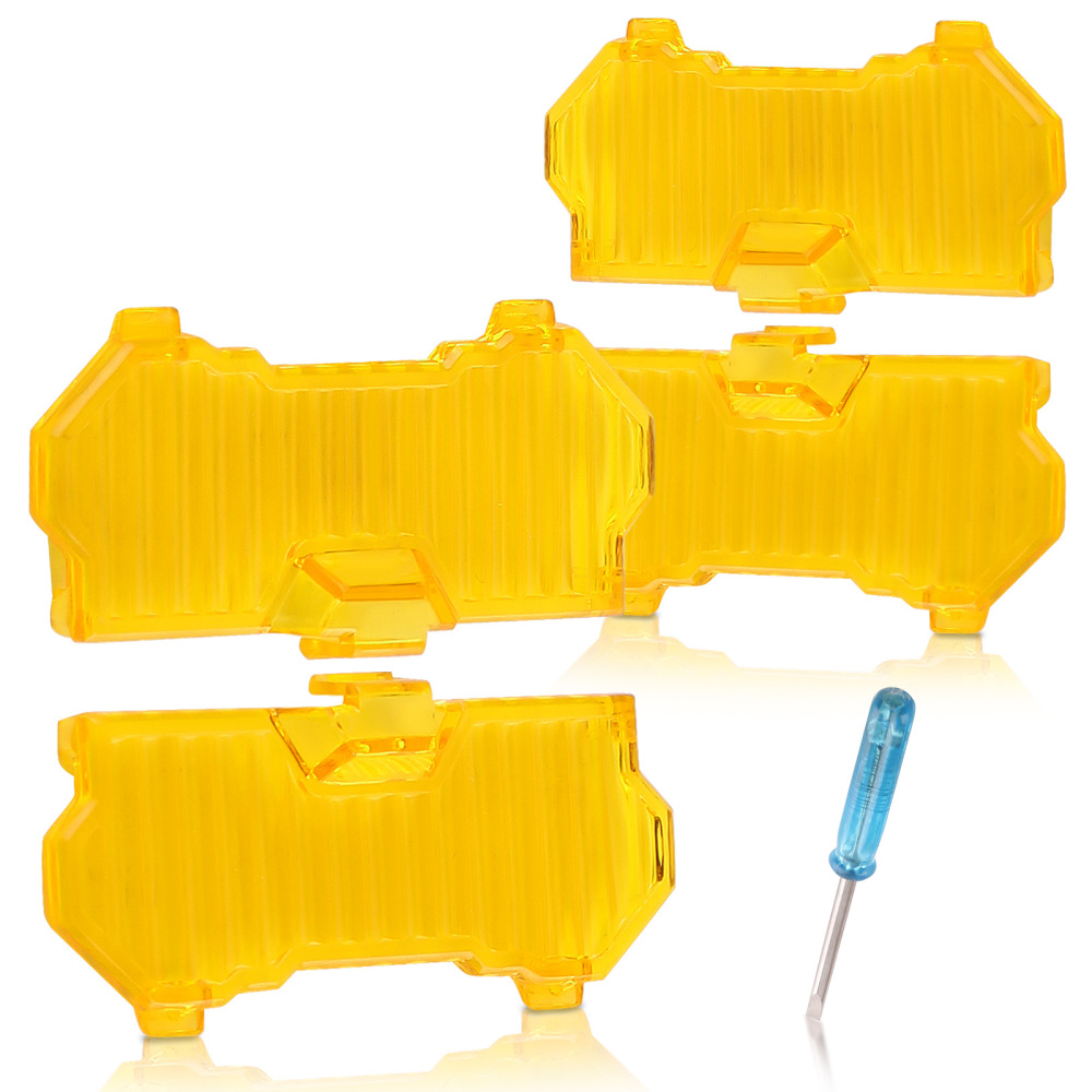 3.5 Round LED Light Covers For Maxpeedingrods Driving Light Pods Amber Stripe