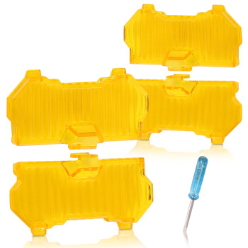 3.5 Round LED Light Covers For Maxpeedingrods Driving Light Pods Amber Stripe