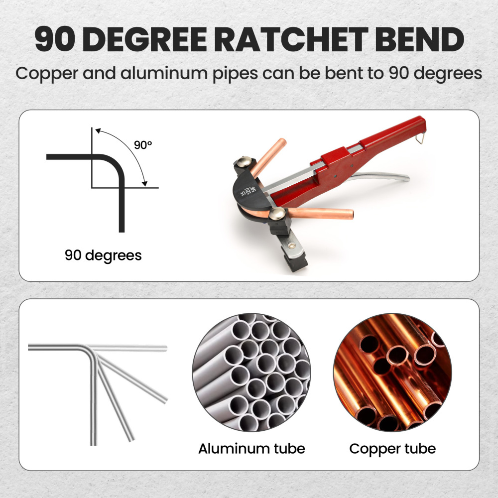 Ratcheting Pipe Tube Bender Kit Heavy Duty Ratcheted Bending Tool 1/4 To 7/8