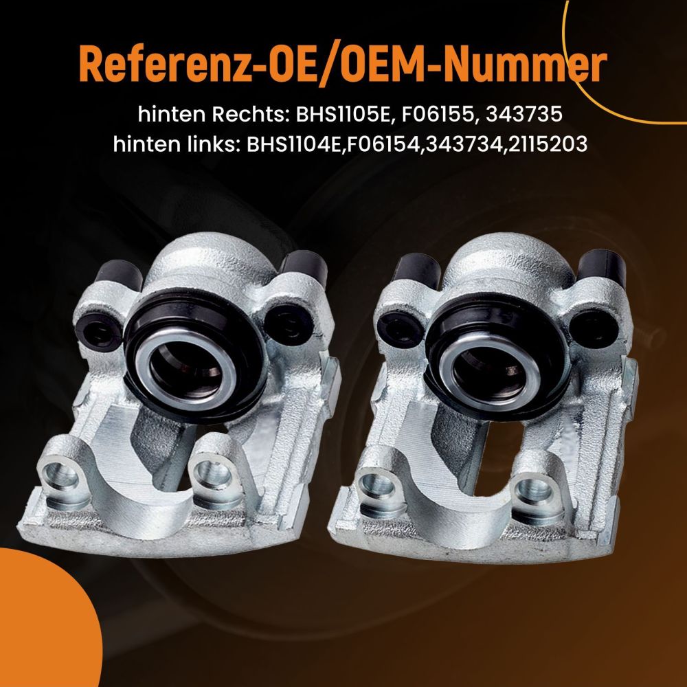 2pcs Front Brake Caliper compatible for BMW 3 Series 318i 320i 335i 330i 34216768697 / 8