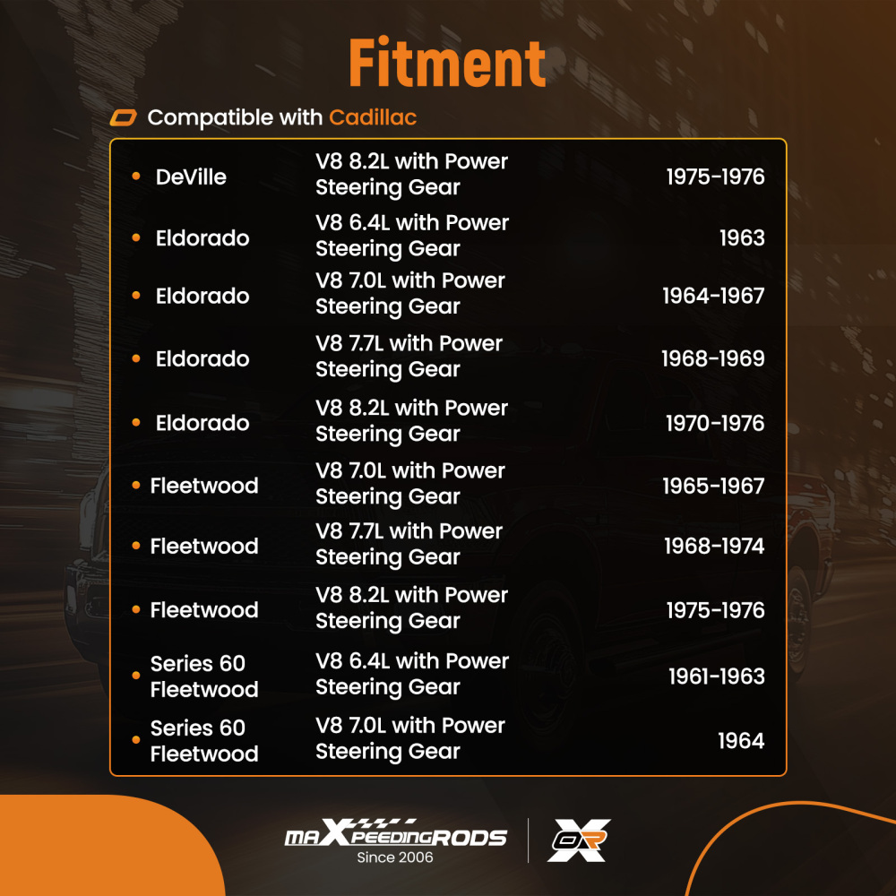 Power Steering Gear Box 27-6502 compatible for Cadillac DeVille Eldorado Fleetwood Calais