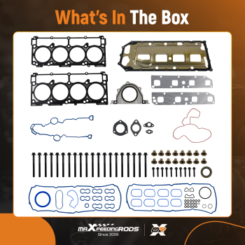 Head Gasket Set w/ Bolts Oil Pan Gasket Compatible for Chrysler Dodge 5.7L 2003-2008