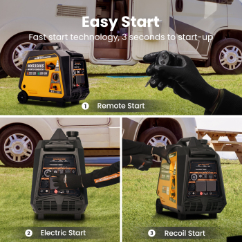 maXpeedingrods 3500W Petrol Inverter Generator Dual Fuel 4-Stroke Electric Start Generator for Camping, RV Travel, Home, or Jobsites