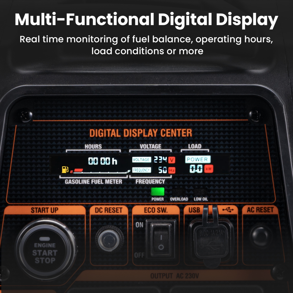 maXpeedingrods 3500W Petrol Inverter Generator Dual Fuel 4-Stroke Electric Start Generator for Camping, RV Travel, Home, or Jobsites