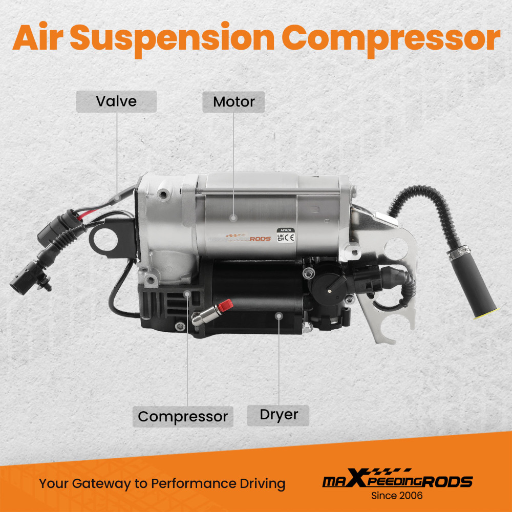 Air Compressor Pump compatible for Volkswagen Touareg 7L4L 02-10 4L0698007A/B/C Airmatic