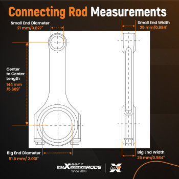 Connecting Rods Conrod compatible for Renault Clio Williams RS F7R F4R Con Rod Bielle ARP	