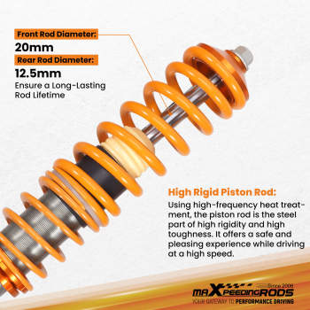 Coilover Coil Spring Over Struts Adjustable compatible for VW Golf MK2 MK3 Jetta MK2 Lowering Kit