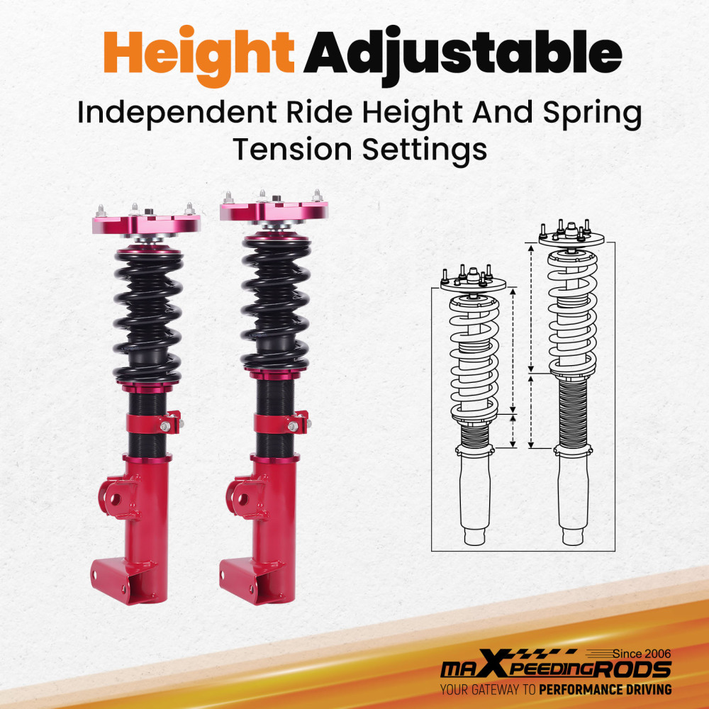 Assetto Regolabile Molle Ammortizzatori compatibile per Mercedes W204 Classe C 2008-2014