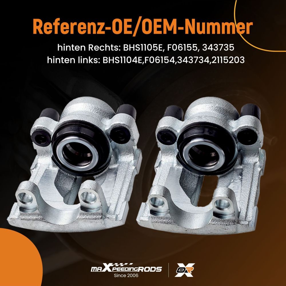 2pcs Front Brake Caliper compatible for BMW 3 Series 318i 320i 335i 330i 34216768697 / 8