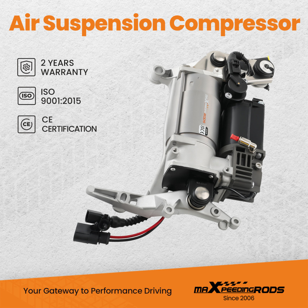 Air Suspension Compressor W/ Bracket compatible for Porsche Cayenne compatible for VW Touareg 7L0616007B